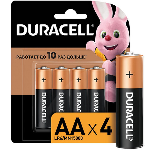 Батарейки DURACELL BASIC АА/LR6-4BL
