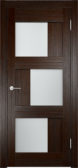 Межкомнатная дверь Баден 10 ДО (Лакобель) / Цвет Дуб темный / Остекление "Сатинато" / Двери Верда