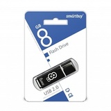 Флешка 8 GB USB 2.0 SmartBuy Glossy (Черный)