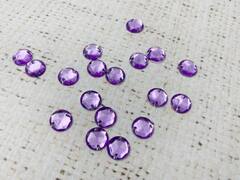Стразы пришивные акрил, d 0,8 см, сирень