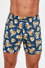 Свободные боксеры CORNETTE 001/011-12 CLASSIC_Джинс + желтый