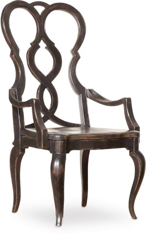 Hooker Furniture Dining Room Auberose Splatback Wood Seat Arm Chair