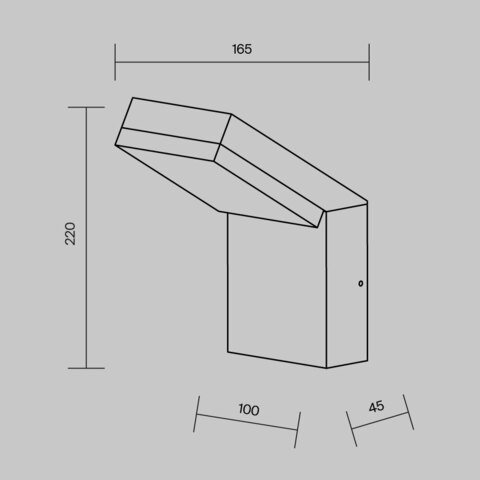 Уличный настенный светодиодный светильник Maytoni Paso O595WL-L12B3K