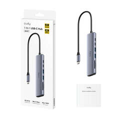 Cudy - Концентратор CUDY USB-C 7 в 1 с поддержкой HDMI 4K и слотами для карт памяти SD и TF UH407