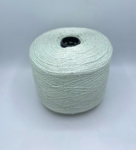 Бобинная пряжа (пр.Италия),Linette Pailletes, 450/100гр, 80% Лен, 20% Полиэстер(пайетка), цвет-Зеленый чай+пайетка. арт.36733
