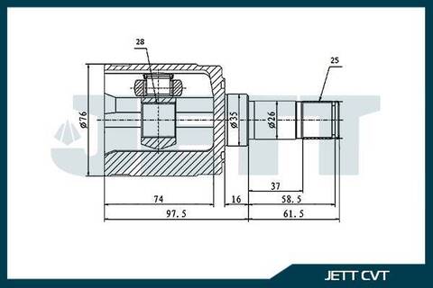 ШРУС внутренний JETT V40-3021