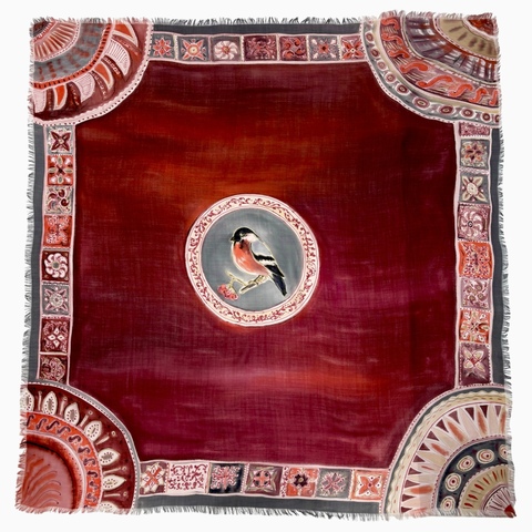 Кашемировый платок батик 