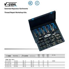 Набор для восстановления резьбы VC80 М5-М12 155пр V-Coil Volkel 04080