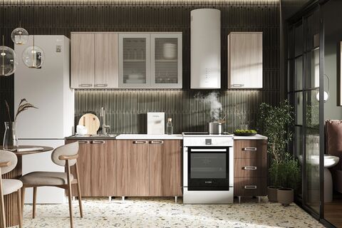 Кухня Катя 1,8м (Ясень шимо светлый/Ясень шимо темный)