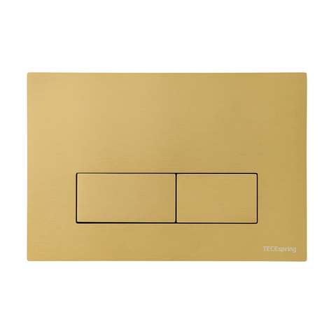 TECE S240511 TECEspring Панель смыва TECEspring S, прямоуг. клав., нерж. сталь, сатин, gold PVD, с покрытием против отпечатков пальцев