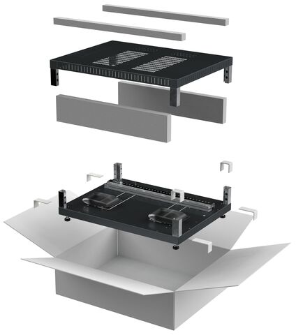ITK LINEA E Компл. осн. и крыша 600х600мм шкафа 18-47U чер.