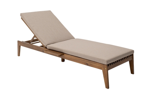 Шезлонг из акации Joygarden МОНА, Natural Teak, бежевый