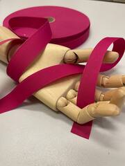 Репсовая лента (100%полиэстер, Ягодная фуксия, 19)