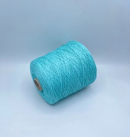 Бобинная пряжа (пр.Италия), art.Cotone, 350м/100 гр. 100%Хлопок, цвет-Циан , арт.34817