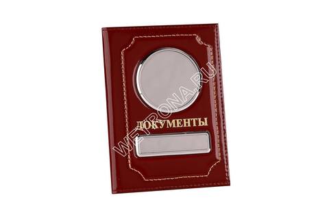 Обложка 2 в 1 АНЕЛИН  БОРДОВЫЙ  (ТЕЛЯЧЬЯ КОЖА)