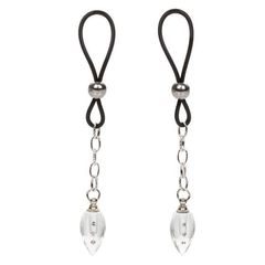 Подвески на соски с прозрачными капельками Non-Piercing Nipple Jewelry Crystal Teardrop - 