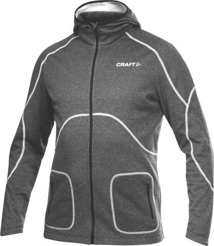 Элитная толстовка Craft Active Hood Zip мужская черная Распродажа