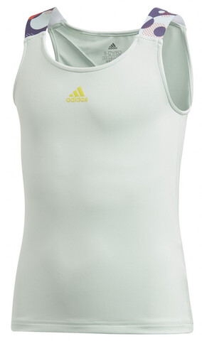 Футболка для девочки Adidas G Keyhole Tank - dash green/shock yellow