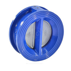 Клапан обратный чугун 2/створ Ду 100 Ру10/16 Тмакс=150 оС межфл створки нерж+EPDM Benarmo 2