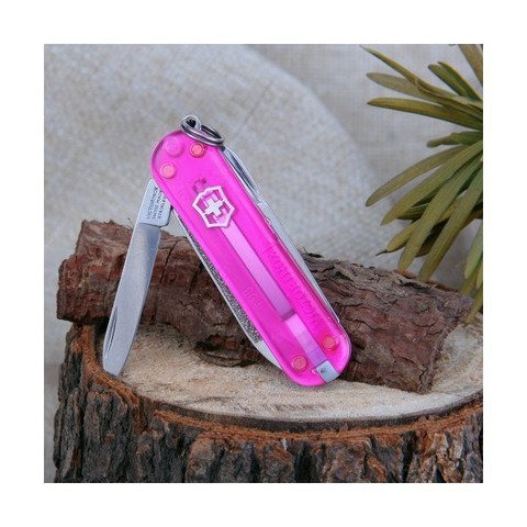 Нож Victorinox Rose Edition 58мм 7 функций прозрачный розовый ( 0.6203.T5)