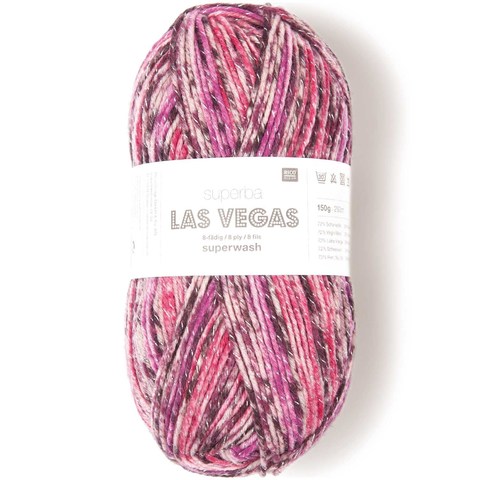 Пряжа для носков Rico Superba Las Vegas 04 (Purple mix) купить