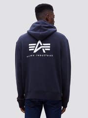 Толстовка Alpha Industries Small Logo Hoodie (Синяя)