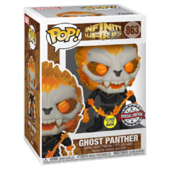 Фигурка Funko POP! Bobble Marvel Avengers Infinity Warps Ghost Panther W chain (светится в темноте) (Exc)