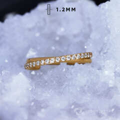 Кликер Weave Crystal PVD Yellow 1.2мм