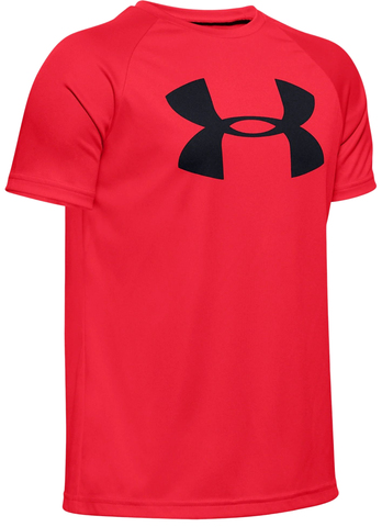 Детская теннисная футболка Under Armour Tech Big Logo SS - red