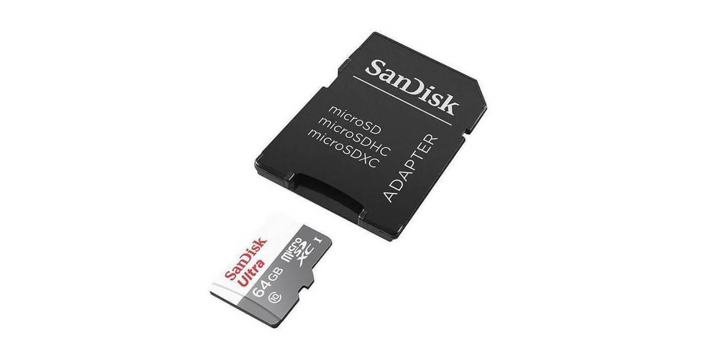 Карта памяти microSDXC 64GB SanDisk Class 10 Ultra (SD адаптер) UHS-I 100MB/s
