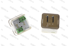 Кнопка (кнопочный модуль) KA302-S-R "11 этаж", квадратная, статическая красная подсветка, Брайль