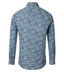 Сорочка мужская Venti Modern Fit 144321600-100 с оливково-синим принтом