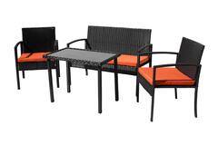Набор мебели Бостон NEW арт.SFS002/2 черный, оранжевый "Garden story"