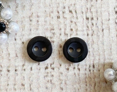 Пуговицы блузочные, d 0,9 см, 2 прокола, чёрный