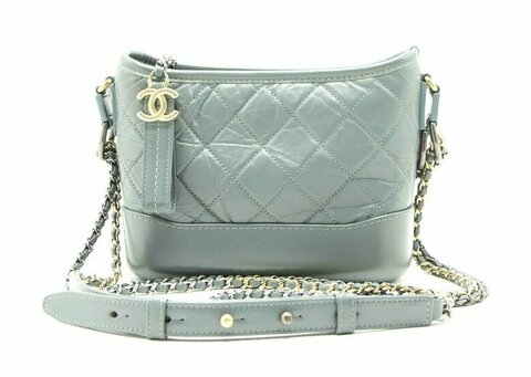 Маленькая сумка-хобо Chanel Gabrielle бирюзовый