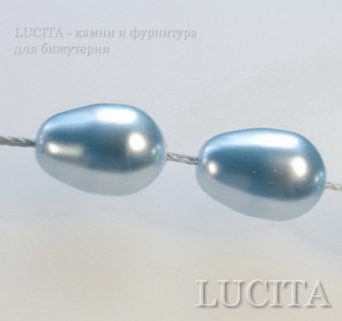 5821 Хрустальный жемчуг Сваровски Crystal Light Blue грушевидный 11х8 мм ()