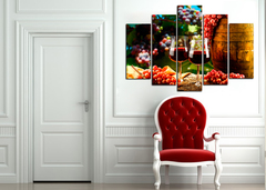 Модульная картина " Домашнее вино из винограда "