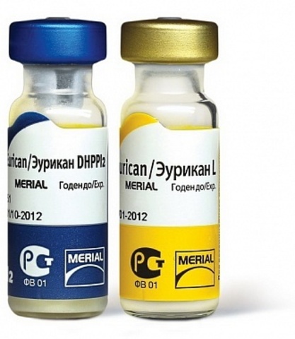 Вакцина ЭУРИКАН DHPPi2-L (срок годности 07.2024) производитель ФРАНЦИЯ