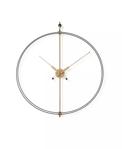 Часы Nomon BARCELONA PREMIUM BLACK OAK (основание - фиберглас и дуб/стрелки - дуб/центр - дуб). D=90см, H=103см