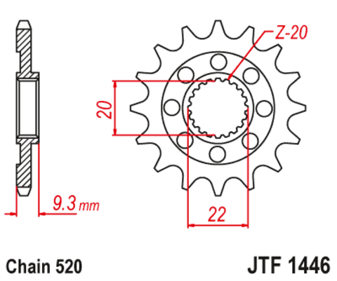 Звезда ведущая JTF1446 13