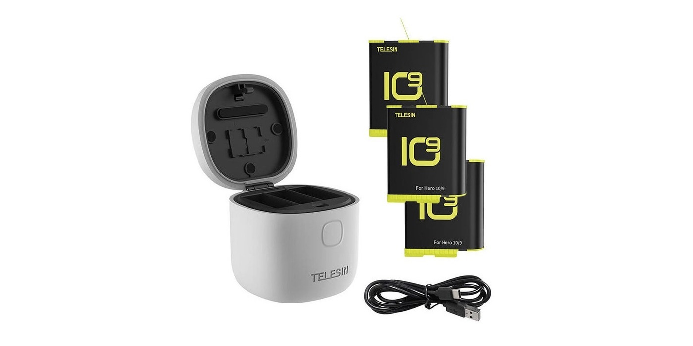 Зарядное устройство TELESIN Allin Box Portable Storage Charger для GoPro 9/10/11