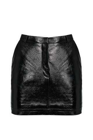 «Glow» Юбка мини из лакированной кожи