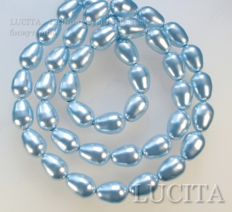 5821 Хрустальный жемчуг Сваровски Crystal Light Blue грушевидный 11х8 мм ()