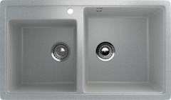 ULGRAN U-200  Двухсекционная мойка с отверстием под смеситель