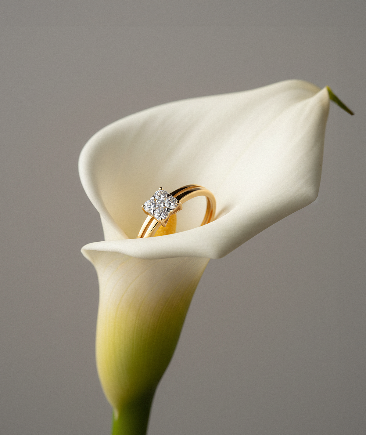 Кольцо из золота с фианитами, 51-110-02822-1