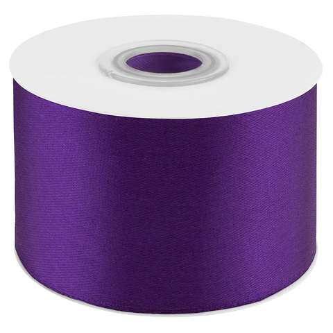 Лента Атласная (5см*22,85м) Фиолетовый.