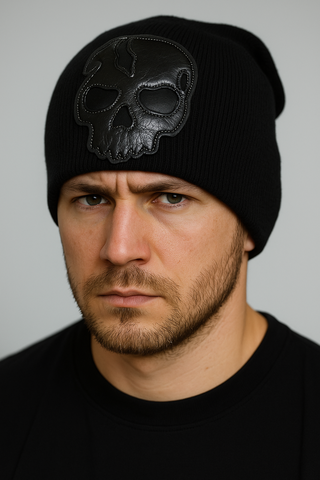 Шапка из хлопка BST0005 с кожей кенгуру 7.17 Studio Luxury