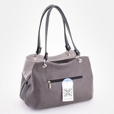 Сумка Саломея 801 мульти итальянский серо-черный