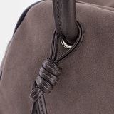 Сумка Саломея 501 эко-замша серый шоколад