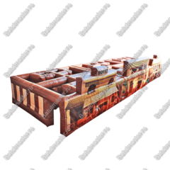 Надувной лабиринт "Вестерн", 18*6*3,6 м